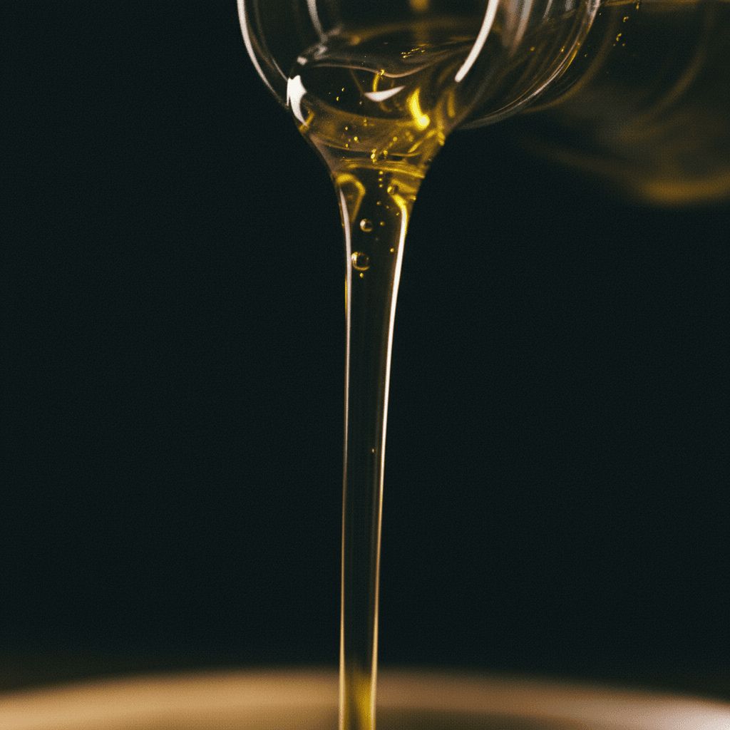 Olive oil pouring
